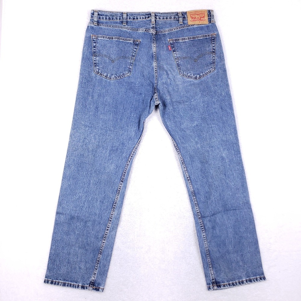 Levi's 505 Straight Leg Jeans 38x30 Blue - Picture 9 of 12